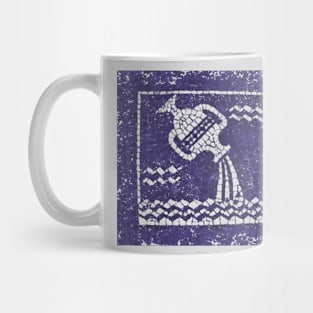 Distressed Style Print Aquarius Mosaic Mug